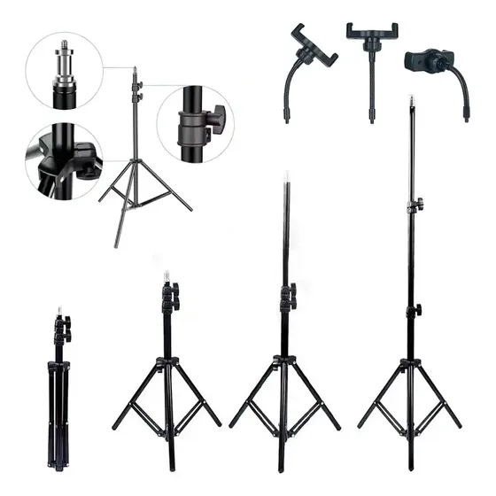 Aro Luz LED 26cm Duaitek Trípode Extensible para Celular USB Negro