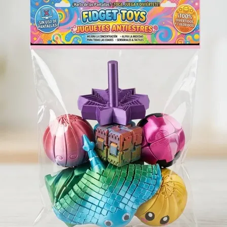 Pack Fidget Toys Souvenir Pack Antiestrés X7 Juguetes
