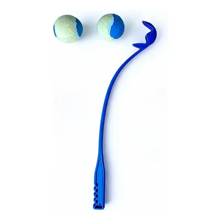 Lanzador Pelotas Para Perros 65cm + Pelota Juego Mascotas Surtido