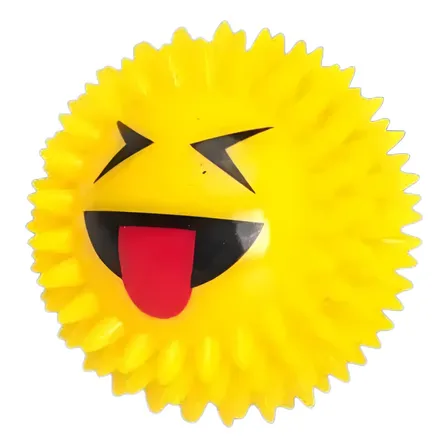 Pelota Con Luz Y Sonido Emotikon Amarillo / Carita Aleatorio