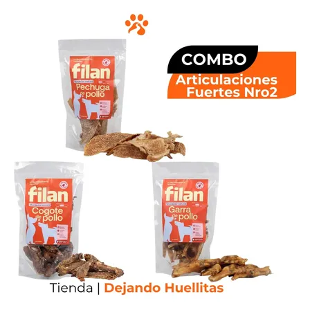 Combo Articulaciones Fuertes N2 Filan 100% Natural P/ Perro