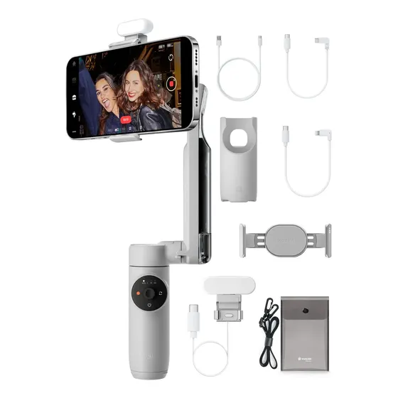 Insta360 Flow Gimbal Para Smartphone, Kit Creativo Plateado