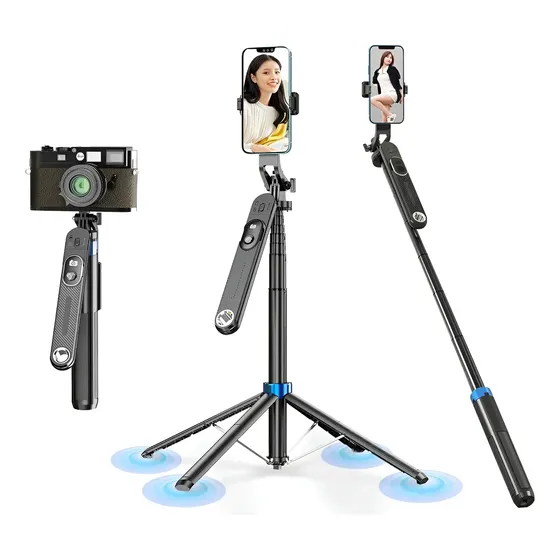 Palo Selfie Stick Tripode 180cm 360 Bluetooth Celular Gopro Negro WEP-P515