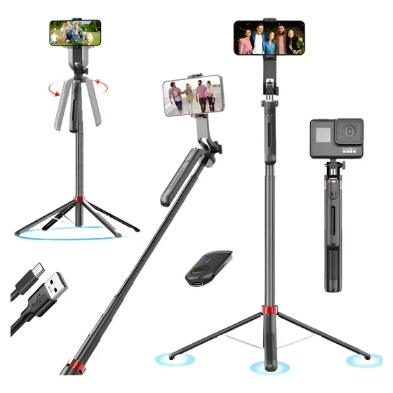 Tripode Estabilizador Selfie Stick 180cm 360 Profesional