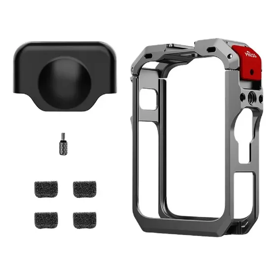 Jaula Metálica Para Equipo De Cámara Panorámica Que Mejora L Gunmetal Gray With Red Accent