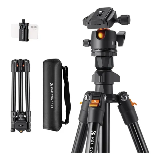 Trípode K&f Concept 163cm Cabezal De Bola 360 Cámaras Dslr