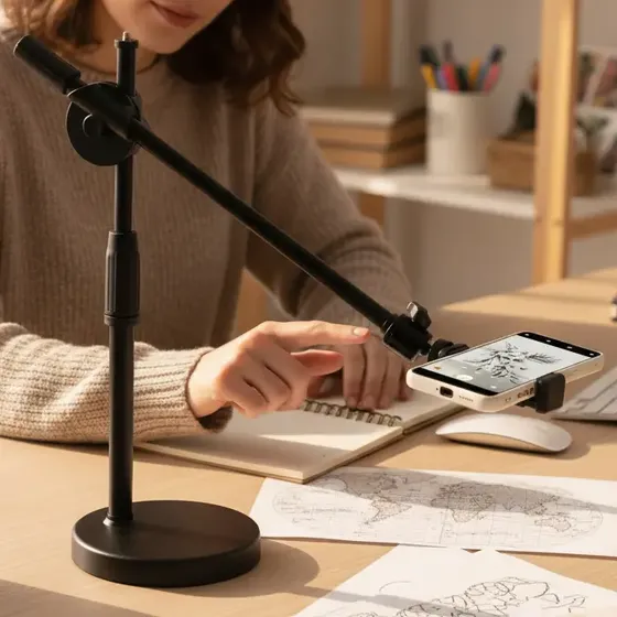 Trípode De Mesa Soporte Para Celular Adaptable Ajustable Profesional Pro Articulado Ajusta Altura Dirección Celulares Cámaras Reels Tutoriales Tik Tok Video Producto Rotacion 360 Rosca Universal