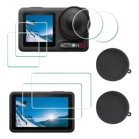 Protector De Pantalla+tapa De Lente Para Dji Osmo Action 5pr