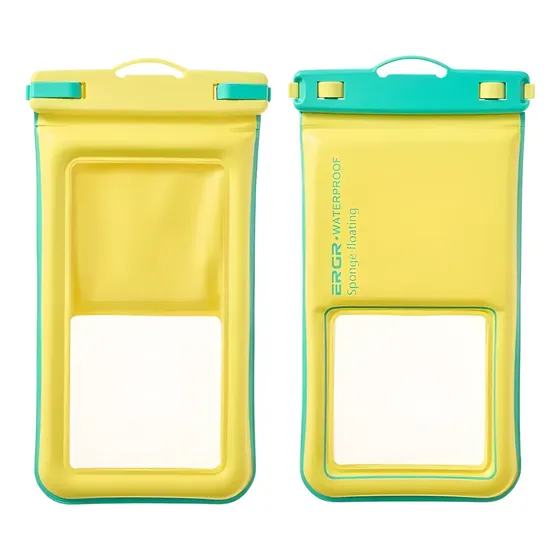 Funda Impermeable Con Correa Flotante Táctil Amarillo