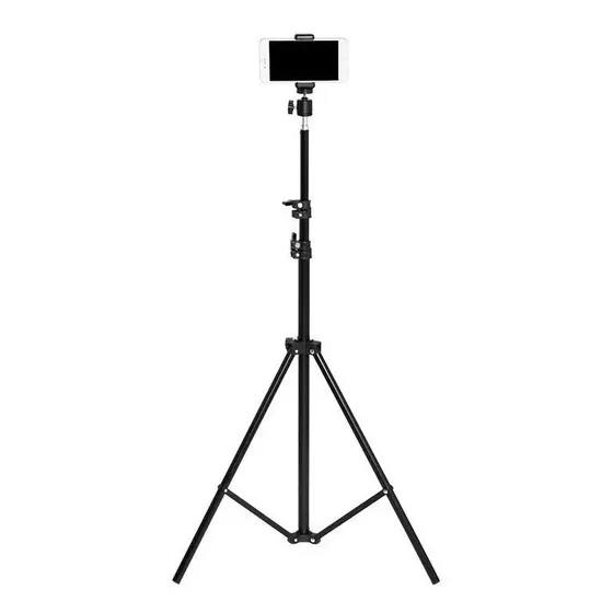 Trípode Columna Pie Iluminación + Soporte Celular 212cm