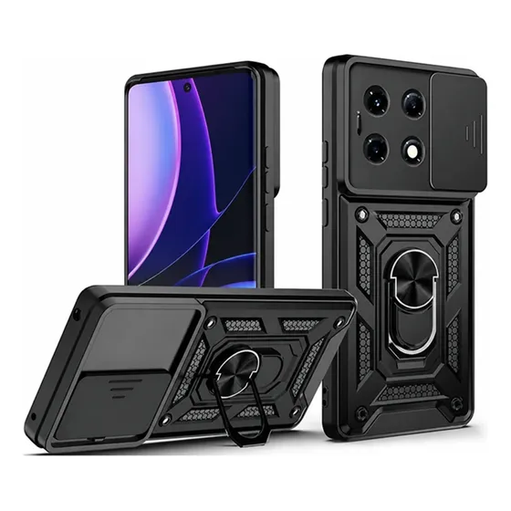 Funda Anillo Ring Con Cubre Cámara Para Redmi Note 13 Pro 5g