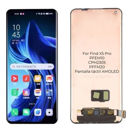 P For Pantalla Táctil Amoled For Oppo Find X5 Pro Pfem10