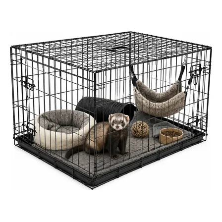 Canil Jaula Plegable Perros Gatos Xl Grande Metalica Negro