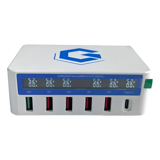 Multi Cargador Inalambrico Icharge 6 Pro G Tools Color Blanco