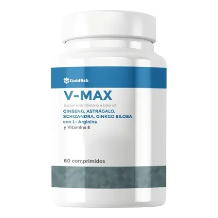 Goldfish V-Max Suplemento Nutricional Comprimidos Ginseng Ginkgo Vitamina E x 60