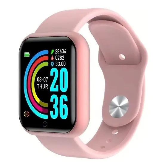 Smartwatch D20 Rosa Reloj Smartwatch D20 Display De 1.3
