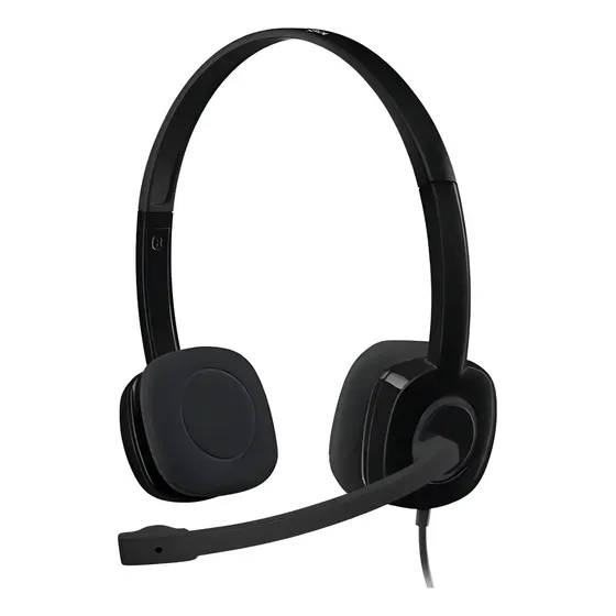 Logitech 3,5 Mm Estéreo Analógico Auricular H151 Con Micrófono Boom (981-000587)