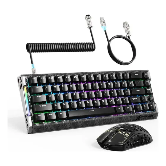 Combo Teclado Y Ratón Attack Shark R68 He 8k Y R5 Ultra 39g