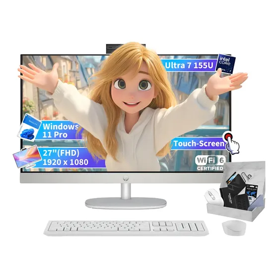 Hp Computadora De Escritorio Todo En Uno 27 Fhd Táctil, Inte