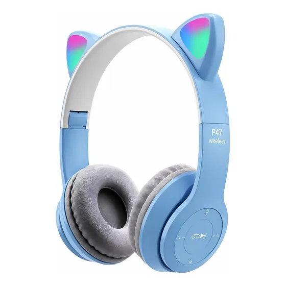 Auriculares Inalámbricos Mti P47m Bluetooth Led Rgb Radio Sd