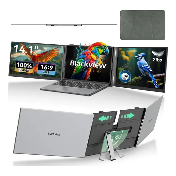 Blackview Dcm6 Extensor De Visualización Triple Para Portáti Negro