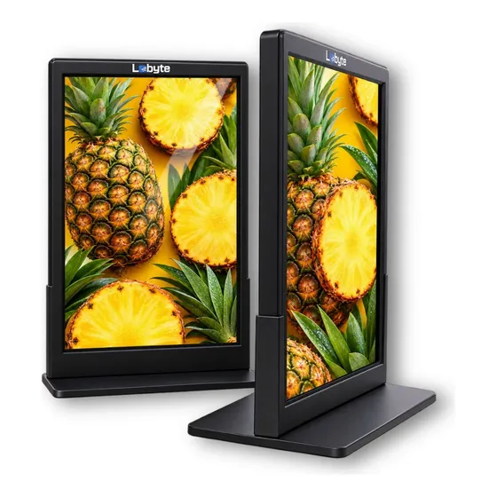Monitor Doble Pantalla Etiqueta Precio Comercio Boutique 10