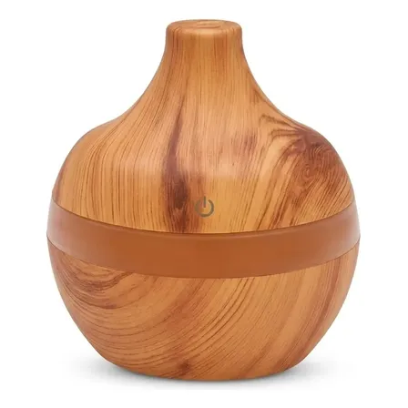 Humidificador Mini Difusor Aromatizador Ultrasónico Madera Marrón