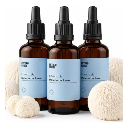 Melena De Leon Doble Extracto 100ml Gotas Foco Combo X3 Sin Sabor