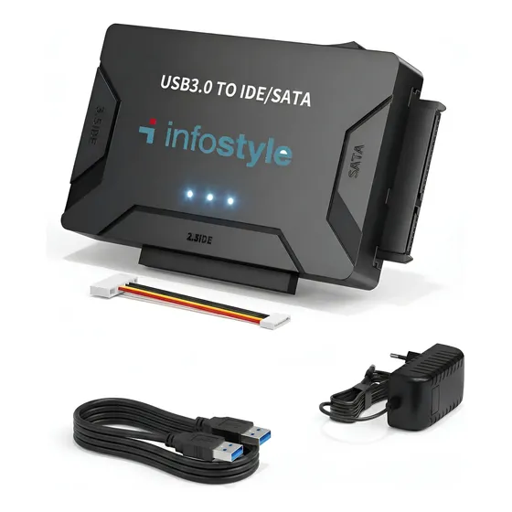 Adaptador Usb 3.0 A Sata Ide Disco Rigido 3.5 2.5 Fuente