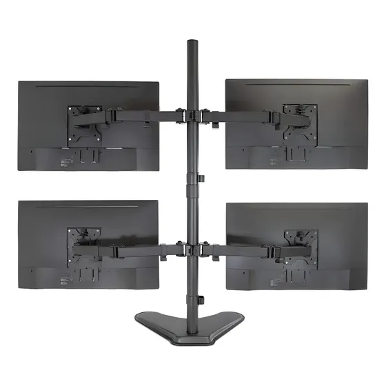 Soporte Base 4 Monitores Onebox Ob-lcd4b 17 A 32 Pulgadas Color Negro