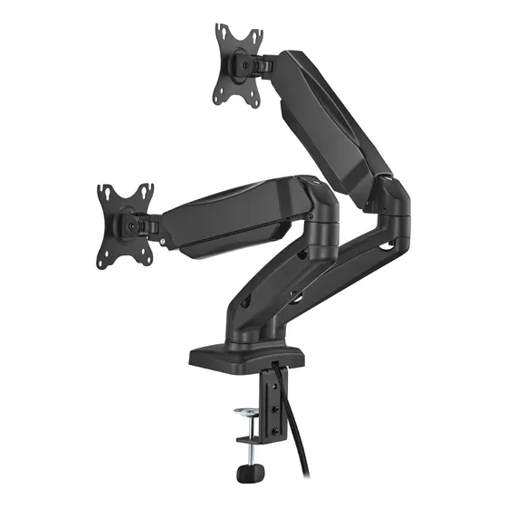 Soporte De Escritorio Onebox Doble Brazo 2 Monitores 17 A 32 Color Negro