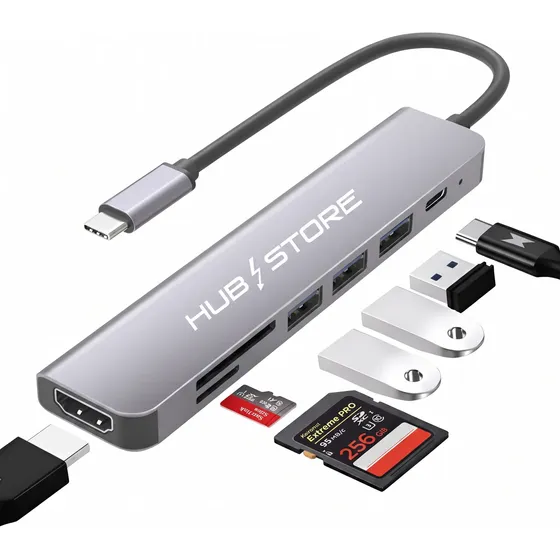 Adaptador Usb C Hub Para Macbook Pro Air Hdmi 4k