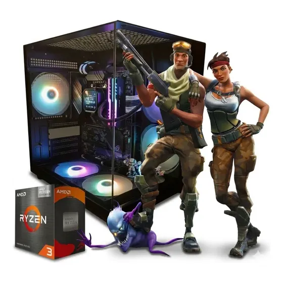 Pc Armada Gamer Amd Ryzen 3 3200g 8gb 240gb 5 Fans Rgb !