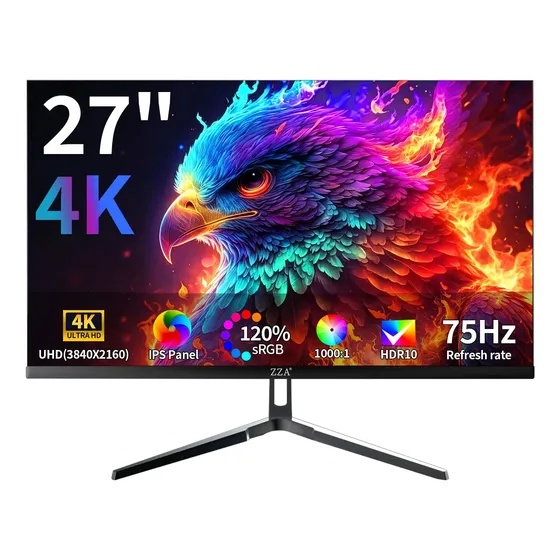 Zza Monitor Curvo Para Juegos De 27 Pulgadas, Monitor De Pc