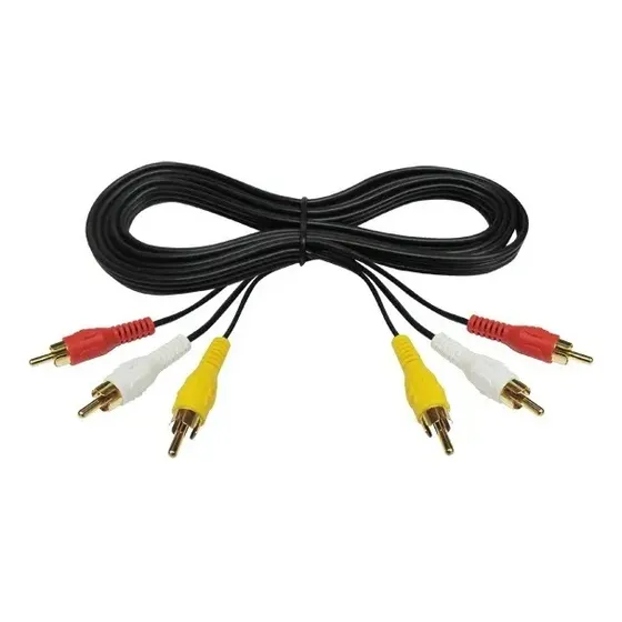 Cable De Audio Video 3 Rca Macho 1,8m Estereo