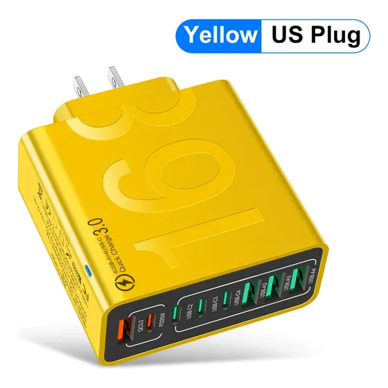 Cargador De Pared 4 Usb C Y 4 Usb A Carga Rápida