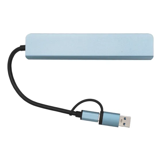 Hub Usb C 8 En 1 Lector Sd Micro Sd Jack 3.5mm Plateado