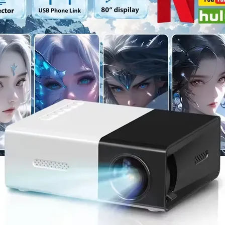 Mini Proyector Yg300 Led 1080p Usb Sd Black And White