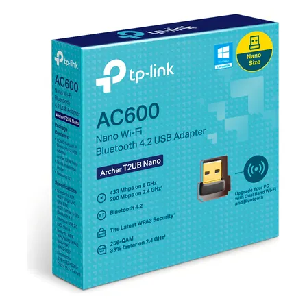 Tplink Archer T2ub Ac600 Dual Band Wi Fi + Bluetoot Usb