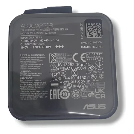 Cargador Fuente Notebook Asus X515 19v 2.37a 45w Negro Ad10280 45w