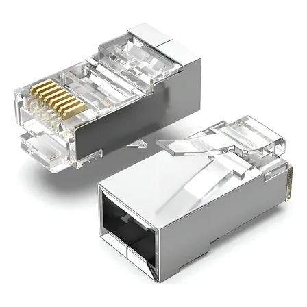 Fichas Red Rj45 Cat6 Blindada Metálica Conector Utp Stp Ftp