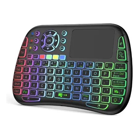 Mini Teclado Rgb Recargable Usb Wireless 2.4g Pc Tv Notebook