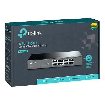 Switch TP-Link TL-SG1016D 16 puertos Gigabit para escritorio / montaje en rack