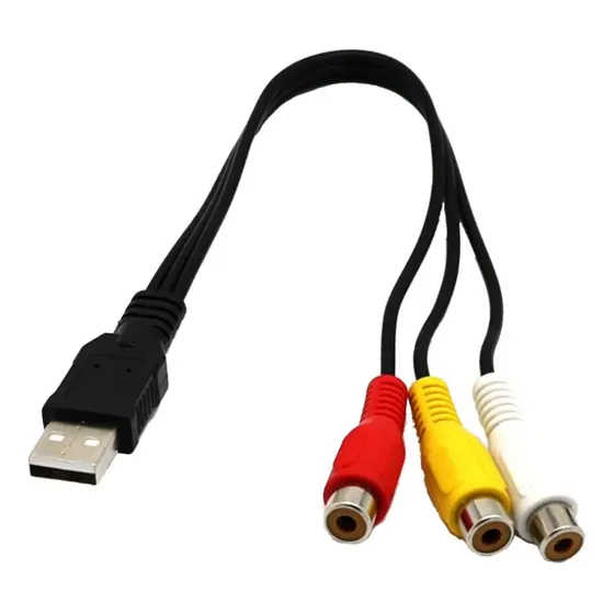 Cable Conversor De Audio Y Vídeo Usb Macho A 3 Hembra