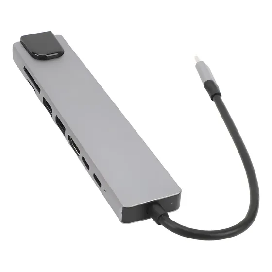 Hub Adaptador Multipuerto Tipo C 8 En 1 4k Hd Multimedia