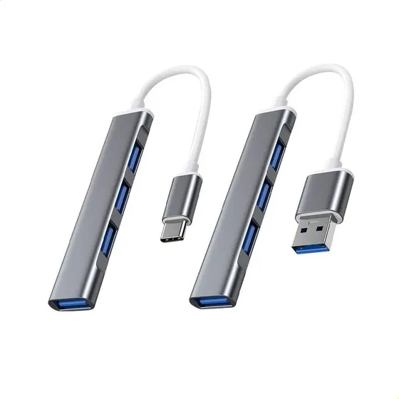 Adaptador Divisor Usb 3.0 Hub De Aluminio De 4 Puertos Para  Usb Interface [upgraded Aluminum Alloy Version] Gray