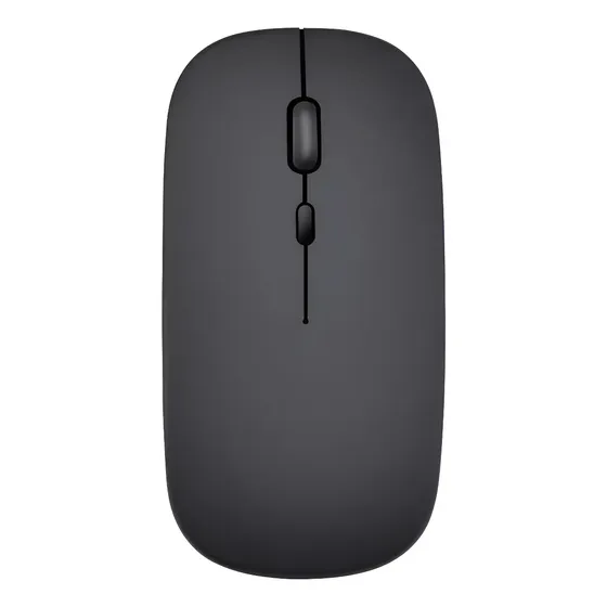 Mouse Inalámbrico Bluetooth Recargable Portatil Negro Usb C
