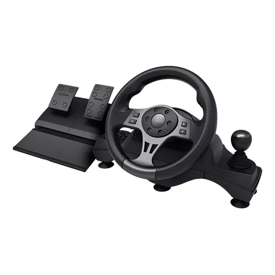 Volante Pedalera Gamer Usb Trust Movi Gxt 289 Pc Ps4 Xbox Negro