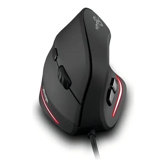 Mouse Vertical Ergonómico Gamer Zelotes T20 Negro