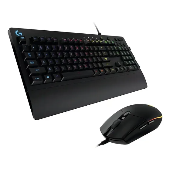 Logitech Combo Gamer Prodigy Rgb: Teclado G213 + Mouse G203 Mouse Negro Teclado Negro